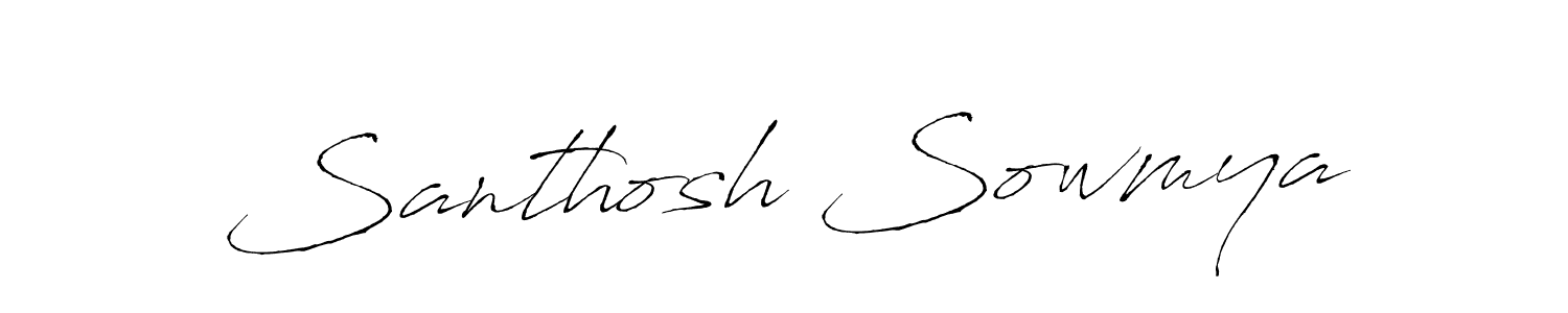 Santhosh Sowmya stylish signature style. Best Handwritten Sign (Antro_Vectra) for my name. Handwritten Signature Collection Ideas for my name Santhosh Sowmya. Santhosh Sowmya signature style 6 images and pictures png