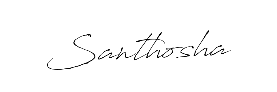 Use a signature maker to create a handwritten signature online. With this signature software, you can design (Antro_Vectra) your own signature for name Santhosha. Santhosha signature style 6 images and pictures png