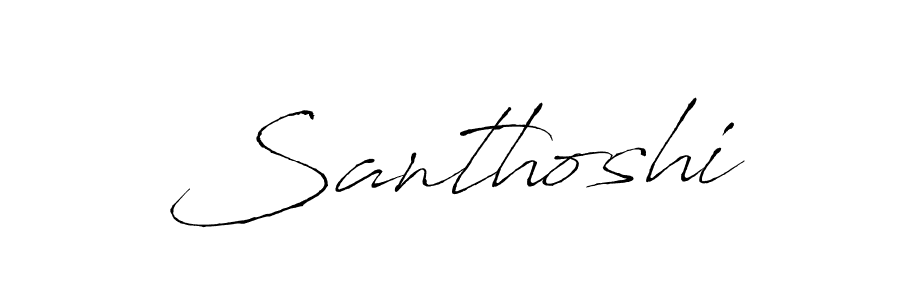 Design your own signature with our free online signature maker. With this signature software, you can create a handwritten (Antro_Vectra) signature for name Santhoshi. Santhoshi signature style 6 images and pictures png