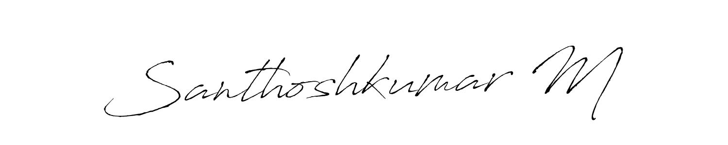 You can use this online signature creator to create a handwritten signature for the name Santhoshkumar M. This is the best online autograph maker. Santhoshkumar M signature style 6 images and pictures png