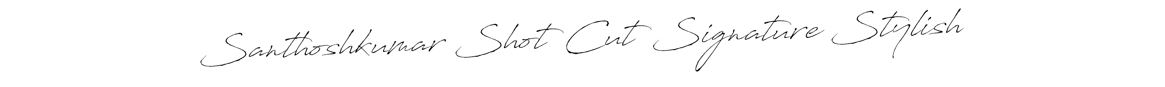 Use a signature maker to create a handwritten signature online. With this signature software, you can design (Antro_Vectra) your own signature for name Santhoshkumar Shot Cut Signature Stylish. Santhoshkumar Shot Cut Signature Stylish signature style 6 images and pictures png