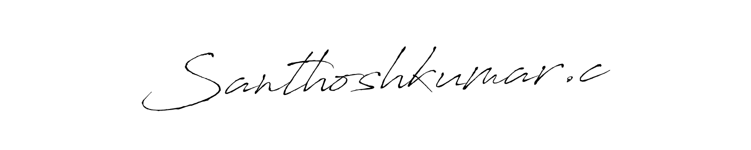 Use a signature maker to create a handwritten signature online. With this signature software, you can design (Antro_Vectra) your own signature for name Santhoshkumar.c. Santhoshkumar.c signature style 6 images and pictures png