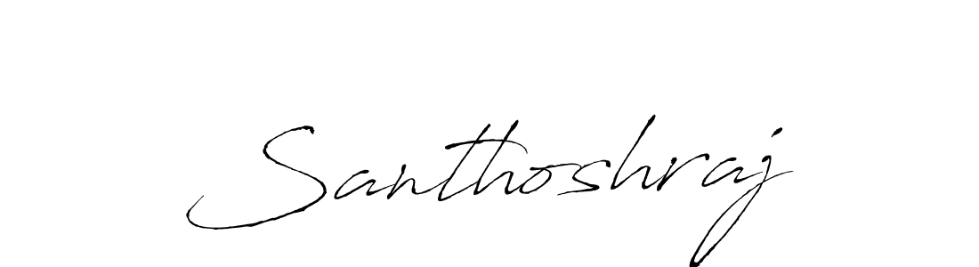 Use a signature maker to create a handwritten signature online. With this signature software, you can design (Antro_Vectra) your own signature for name Santhoshraj. Santhoshraj signature style 6 images and pictures png