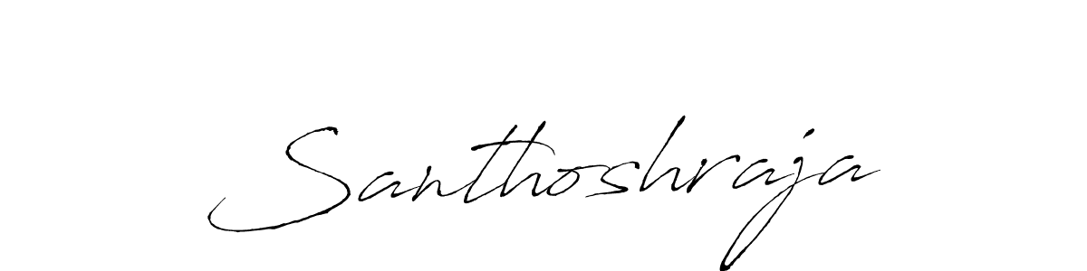 Santhoshraja stylish signature style. Best Handwritten Sign (Antro_Vectra) for my name. Handwritten Signature Collection Ideas for my name Santhoshraja. Santhoshraja signature style 6 images and pictures png