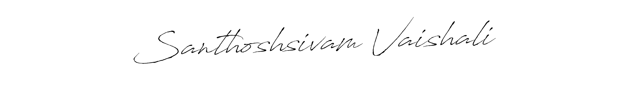 Create a beautiful signature design for name Santhoshsivam Vaishali. With this signature (Antro_Vectra) fonts, you can make a handwritten signature for free. Santhoshsivam Vaishali signature style 6 images and pictures png