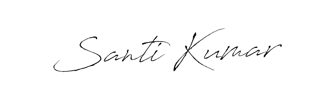 How to make Santi Kumar name signature. Use Antro_Vectra style for creating short signs online. This is the latest handwritten sign. Santi Kumar signature style 6 images and pictures png