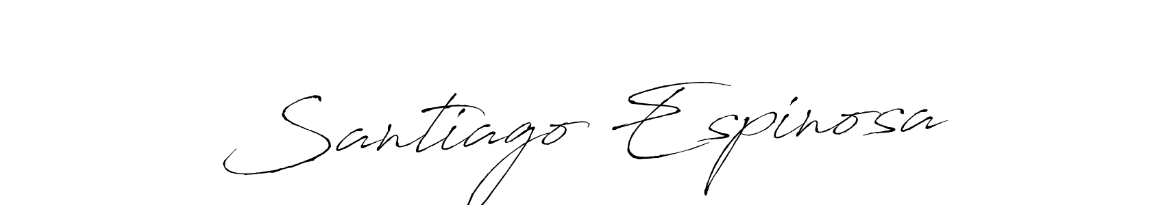 How to make Santiago Espinosa signature? Antro_Vectra is a professional autograph style. Create handwritten signature for Santiago Espinosa name. Santiago Espinosa signature style 6 images and pictures png