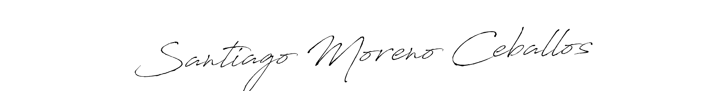 Also we have Santiago Moreno Ceballos name is the best signature style. Create professional handwritten signature collection using Antro_Vectra autograph style. Santiago Moreno Ceballos signature style 6 images and pictures png