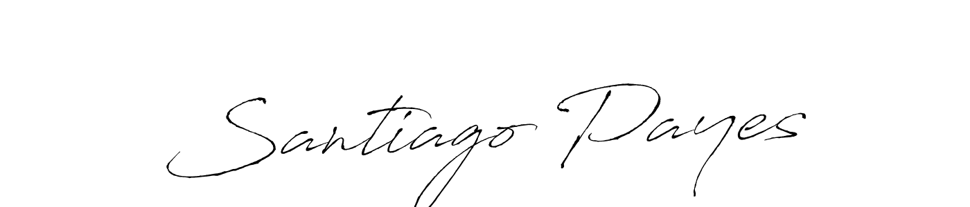 Santiago Payes stylish signature style. Best Handwritten Sign (Antro_Vectra) for my name. Handwritten Signature Collection Ideas for my name Santiago Payes. Santiago Payes signature style 6 images and pictures png