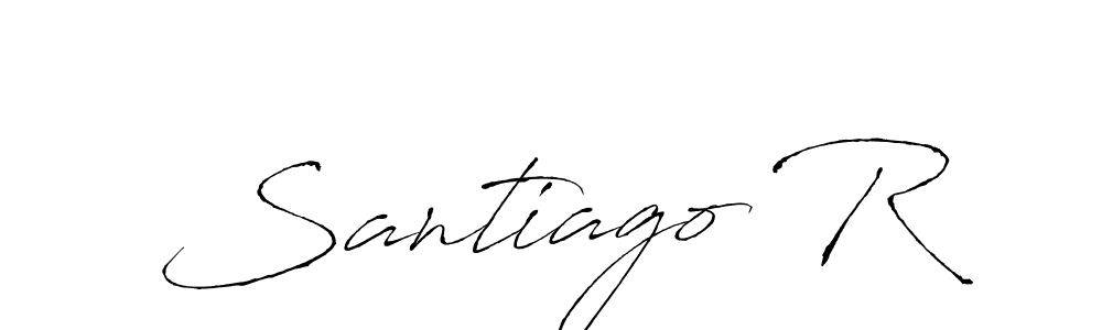 The best way (Antro_Vectra) to make a short signature is to pick only two or three words in your name. The name Santiago R include a total of six letters. For converting this name. Santiago R signature style 6 images and pictures png