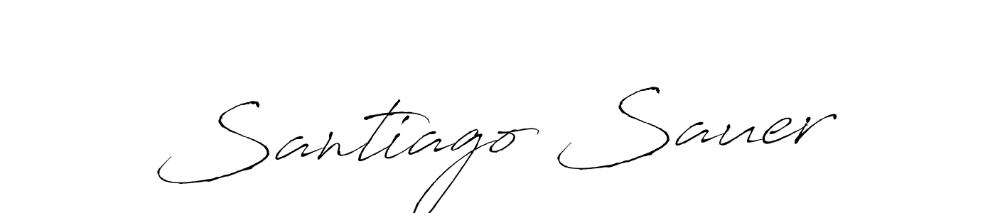 Create a beautiful signature design for name Santiago Sauer. With this signature (Antro_Vectra) fonts, you can make a handwritten signature for free. Santiago Sauer signature style 6 images and pictures png