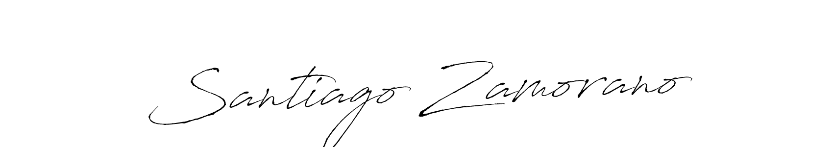 Antro_Vectra is a professional signature style that is perfect for those who want to add a touch of class to their signature. It is also a great choice for those who want to make their signature more unique. Get Santiago Zamorano name to fancy signature for free. Santiago Zamorano signature style 6 images and pictures png