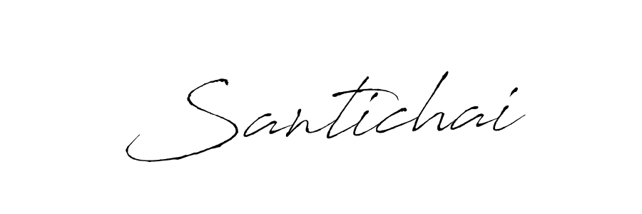 How to make Santichai name signature. Use Antro_Vectra style for creating short signs online. This is the latest handwritten sign. Santichai signature style 6 images and pictures png