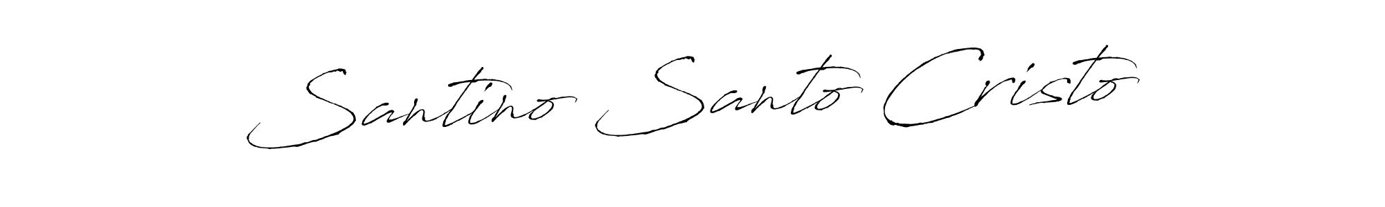 Santino Santo Cristo stylish signature style. Best Handwritten Sign (Antro_Vectra) for my name. Handwritten Signature Collection Ideas for my name Santino Santo Cristo. Santino Santo Cristo signature style 6 images and pictures png