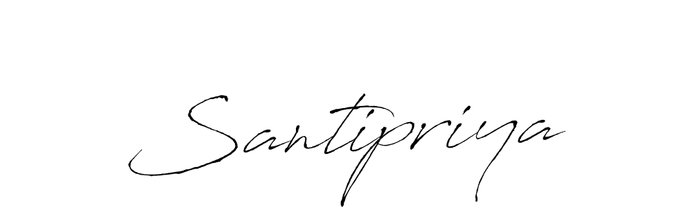 The best way (Antro_Vectra) to make a short signature is to pick only two or three words in your name. The name Santipriya include a total of six letters. For converting this name. Santipriya signature style 6 images and pictures png