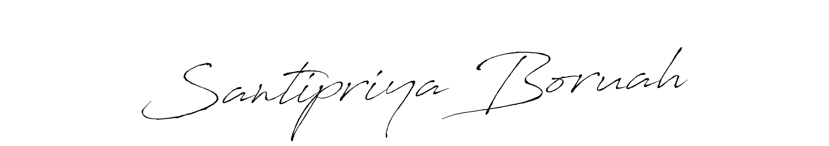 Use a signature maker to create a handwritten signature online. With this signature software, you can design (Antro_Vectra) your own signature for name Santipriya Boruah. Santipriya Boruah signature style 6 images and pictures png