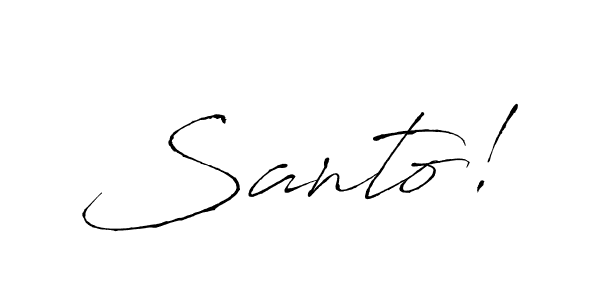 Also we have Santo! name is the best signature style. Create professional handwritten signature collection using Antro_Vectra autograph style. Santo! signature style 6 images and pictures png