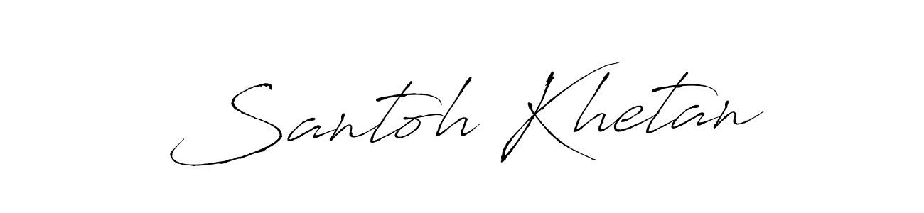 if you are searching for the best signature style for your name Santoh Khetan. so please give up your signature search. here we have designed multiple signature styles  using Antro_Vectra. Santoh Khetan signature style 6 images and pictures png