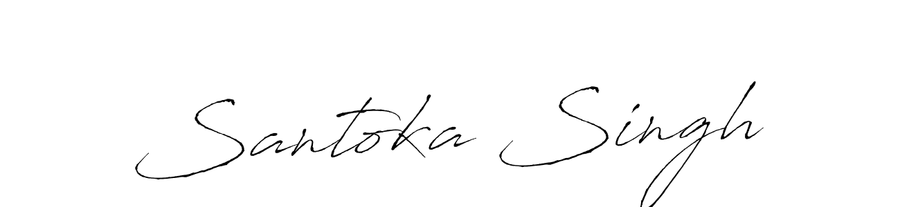 Design your own signature with our free online signature maker. With this signature software, you can create a handwritten (Antro_Vectra) signature for name Santoka Singh. Santoka Singh signature style 6 images and pictures png