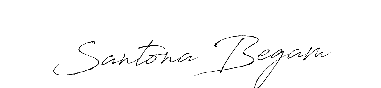 Create a beautiful signature design for name Santona Begam. With this signature (Antro_Vectra) fonts, you can make a handwritten signature for free. Santona Begam signature style 6 images and pictures png