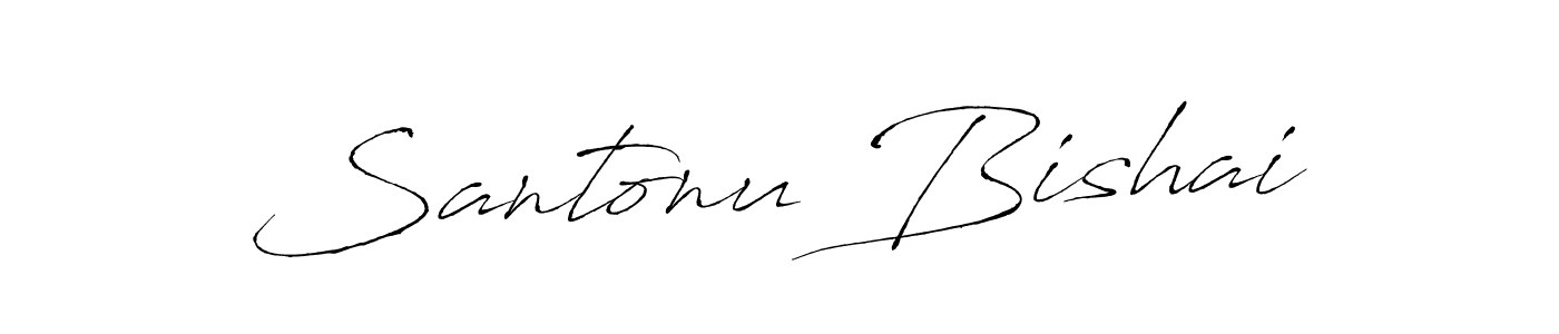 How to make Santonu Bishai signature? Antro_Vectra is a professional autograph style. Create handwritten signature for Santonu Bishai name. Santonu Bishai signature style 6 images and pictures png