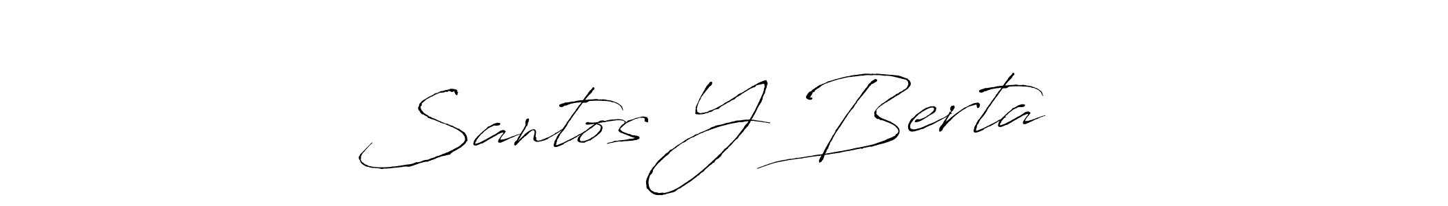 Design your own signature with our free online signature maker. With this signature software, you can create a handwritten (Antro_Vectra) signature for name Santos Y Berta ❤️. Santos Y Berta ❤️ signature style 6 images and pictures png