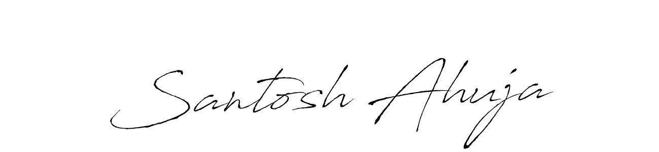 Antro_Vectra is a professional signature style that is perfect for those who want to add a touch of class to their signature. It is also a great choice for those who want to make their signature more unique. Get Santosh Ahuja name to fancy signature for free. Santosh Ahuja signature style 6 images and pictures png