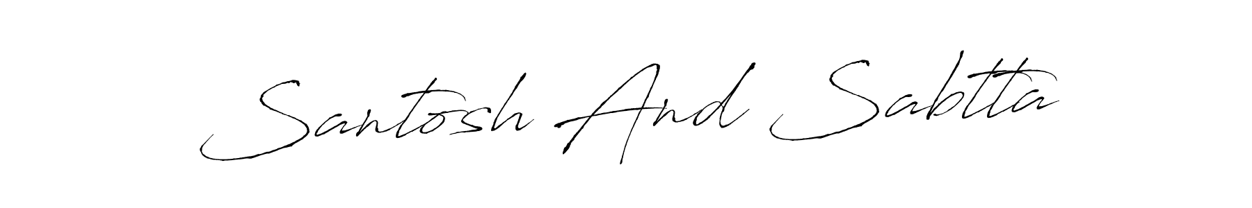 Make a short Santosh And Sabtta signature style. Manage your documents anywhere anytime using Antro_Vectra. Create and add eSignatures, submit forms, share and send files easily. Santosh And Sabtta signature style 6 images and pictures png