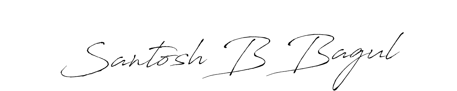 How to make Santosh B Bagul name signature. Use Antro_Vectra style for creating short signs online. This is the latest handwritten sign. Santosh B Bagul signature style 6 images and pictures png