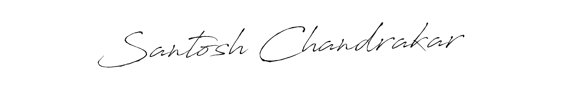 How to make Santosh Chandrakar name signature. Use Antro_Vectra style for creating short signs online. This is the latest handwritten sign. Santosh Chandrakar signature style 6 images and pictures png
