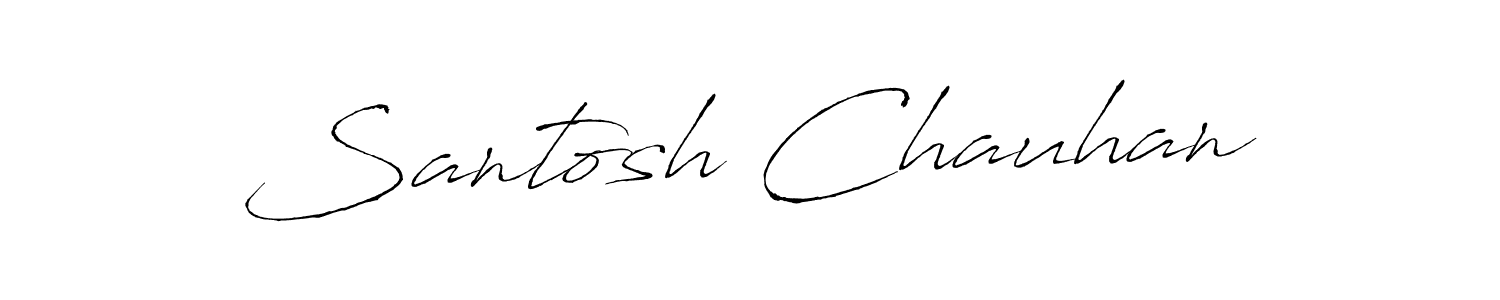 Create a beautiful signature design for name Santosh Chauhan. With this signature (Antro_Vectra) fonts, you can make a handwritten signature for free. Santosh Chauhan signature style 6 images and pictures png