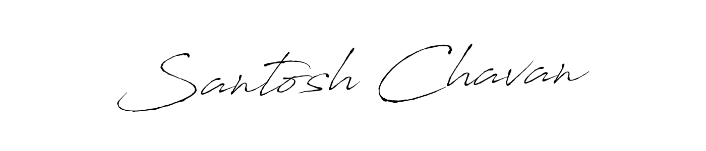 How to make Santosh Chavan name signature. Use Antro_Vectra style for creating short signs online. This is the latest handwritten sign. Santosh Chavan signature style 6 images and pictures png