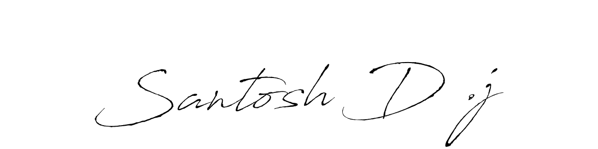 How to make Santosh D .j name signature. Use Antro_Vectra style for creating short signs online. This is the latest handwritten sign. Santosh D .j signature style 6 images and pictures png