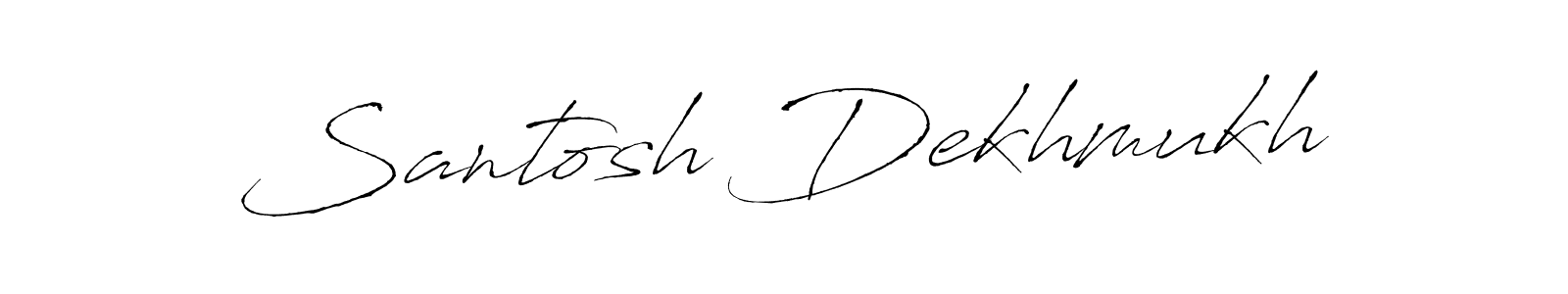 Antro_Vectra is a professional signature style that is perfect for those who want to add a touch of class to their signature. It is also a great choice for those who want to make their signature more unique. Get Santosh Dekhmukh name to fancy signature for free. Santosh Dekhmukh signature style 6 images and pictures png