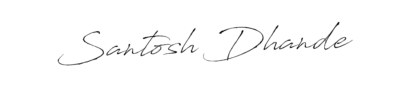 How to make Santosh Dhande name signature. Use Antro_Vectra style for creating short signs online. This is the latest handwritten sign. Santosh Dhande signature style 6 images and pictures png