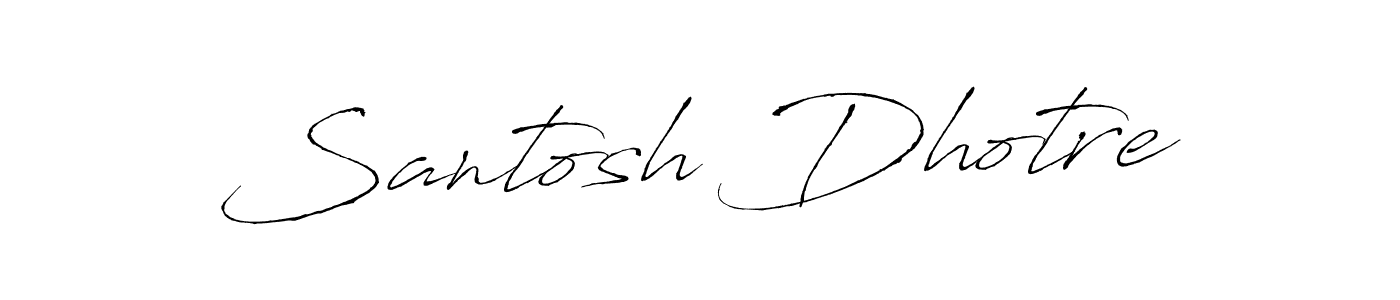 How to make Santosh Dhotre signature? Antro_Vectra is a professional autograph style. Create handwritten signature for Santosh Dhotre name. Santosh Dhotre signature style 6 images and pictures png