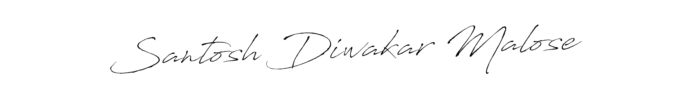 How to make Santosh Diwakar Malose name signature. Use Antro_Vectra style for creating short signs online. This is the latest handwritten sign. Santosh Diwakar Malose signature style 6 images and pictures png