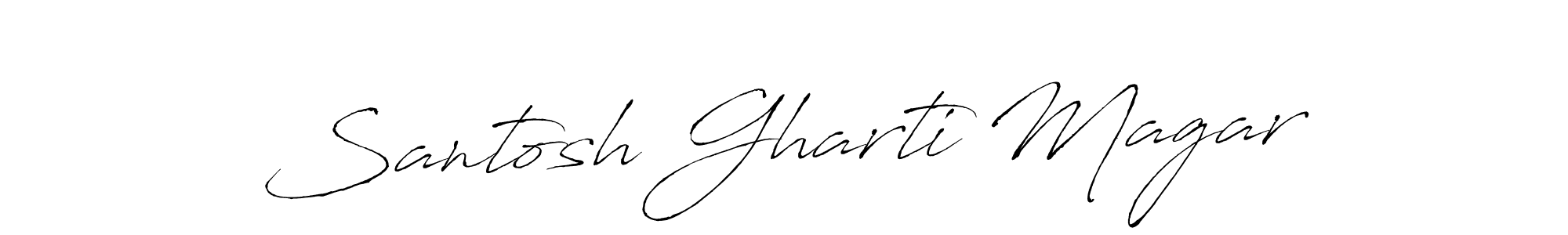 Use a signature maker to create a handwritten signature online. With this signature software, you can design (Antro_Vectra) your own signature for name Santosh Gharti Magar. Santosh Gharti Magar signature style 6 images and pictures png