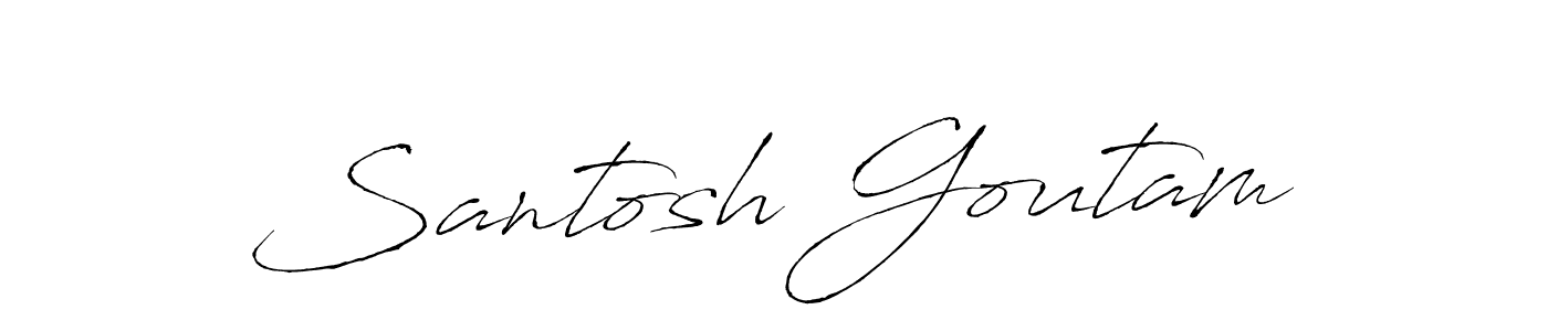 Also we have Santosh Goutam name is the best signature style. Create professional handwritten signature collection using Antro_Vectra autograph style. Santosh Goutam signature style 6 images and pictures png