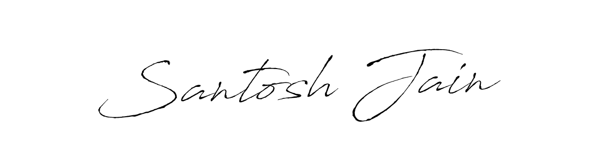 Design your own signature with our free online signature maker. With this signature software, you can create a handwritten (Antro_Vectra) signature for name Santosh Jain. Santosh Jain signature style 6 images and pictures png