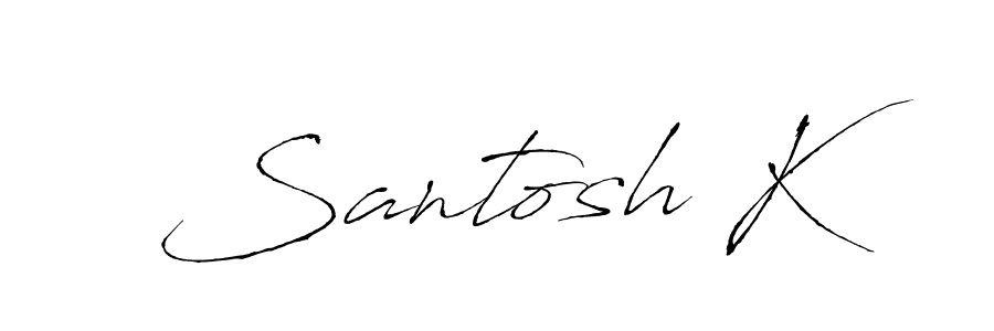 You should practise on your own different ways (Antro_Vectra) to write your name (Santosh K) in signature. don't let someone else do it for you. Santosh K signature style 6 images and pictures png