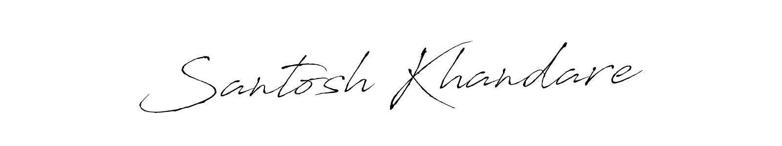 Make a beautiful signature design for name Santosh Khandare. With this signature (Antro_Vectra) style, you can create a handwritten signature for free. Santosh Khandare signature style 6 images and pictures png