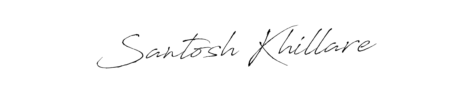 Make a beautiful signature design for name Santosh Khillare. Use this online signature maker to create a handwritten signature for free. Santosh Khillare signature style 6 images and pictures png