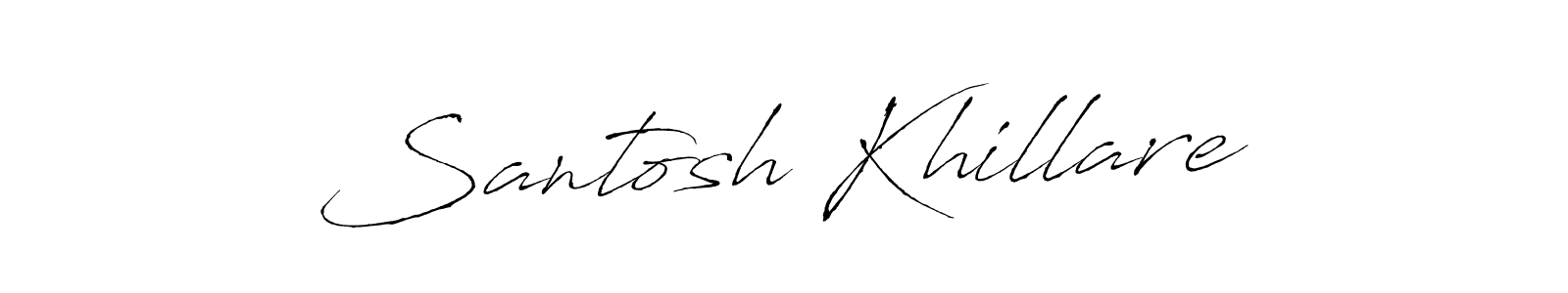 Santosh Khillare stylish signature style. Best Handwritten Sign (Antro_Vectra) for my name. Handwritten Signature Collection Ideas for my name Santosh Khillare. Santosh Khillare signature style 6 images and pictures png
