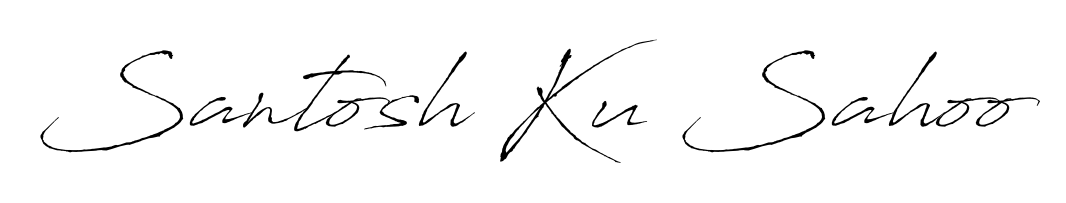 A timeless handwritten aesthetic for Santosh Ku Sahoo. The Antro_Vectra font gives your signature a handcrafted feel with natural curves. Santosh Ku Sahoo signature style 6 images and pictures png