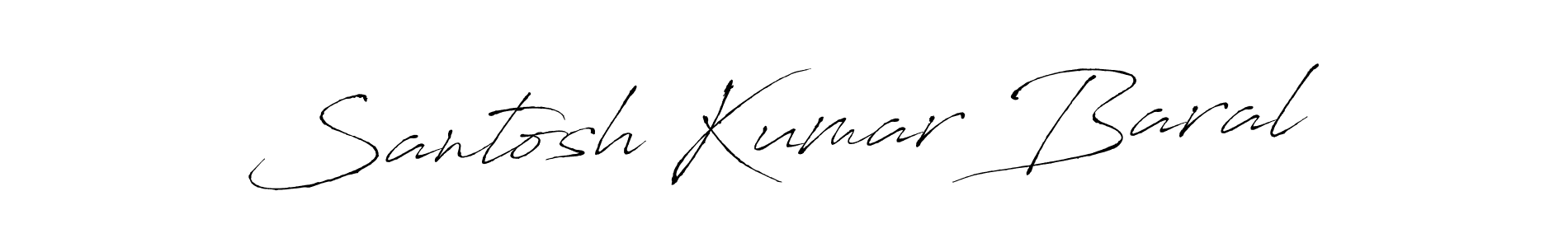 The best way (Antro_Vectra) to make a short signature is to pick only two or three words in your name. The name Santosh Kumar Baral include a total of six letters. For converting this name. Santosh Kumar Baral signature style 6 images and pictures png