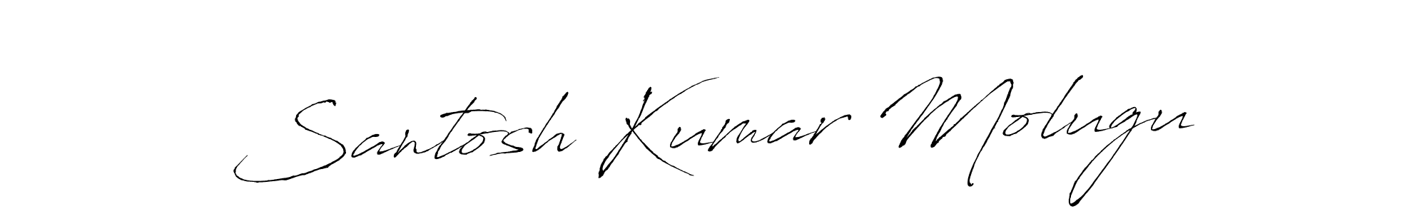 Make a short Santosh Kumar Molugu signature style. Manage your documents anywhere anytime using Antro_Vectra. Create and add eSignatures, submit forms, share and send files easily. Santosh Kumar Molugu signature style 6 images and pictures png