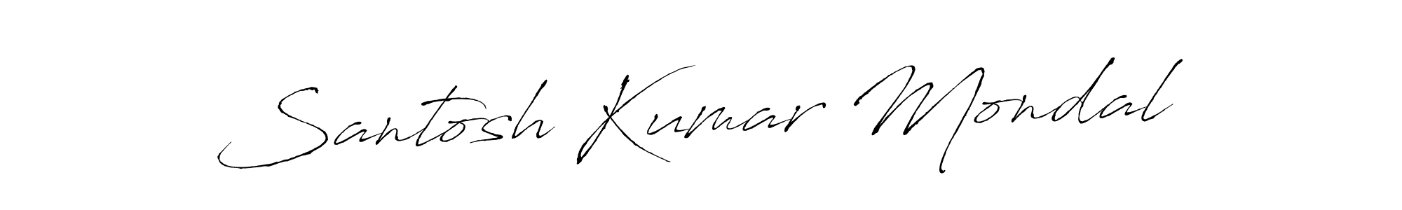 How to make Santosh Kumar Mondal name signature. Use Antro_Vectra style for creating short signs online. This is the latest handwritten sign. Santosh Kumar Mondal signature style 6 images and pictures png