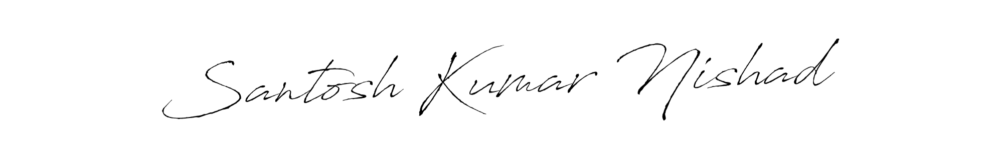 How to make Santosh Kumar Nishad name signature. Use Antro_Vectra style for creating short signs online. This is the latest handwritten sign. Santosh Kumar Nishad signature style 6 images and pictures png