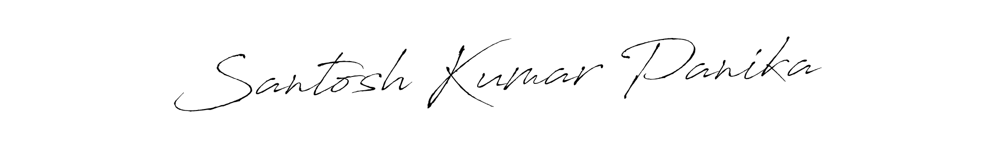 Antro_Vectra is a professional signature style that is perfect for those who want to add a touch of class to their signature. It is also a great choice for those who want to make their signature more unique. Get Santosh Kumar Panika name to fancy signature for free. Santosh Kumar Panika signature style 6 images and pictures png